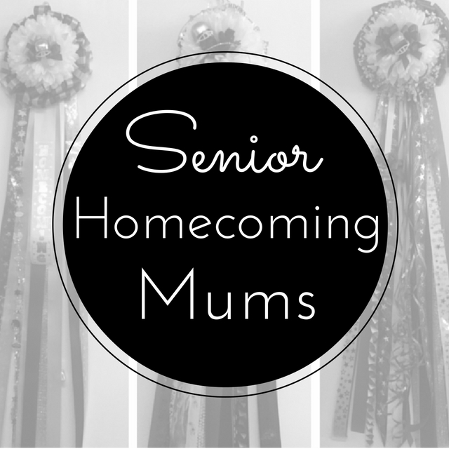 senior homecoming mums silver white gold 2